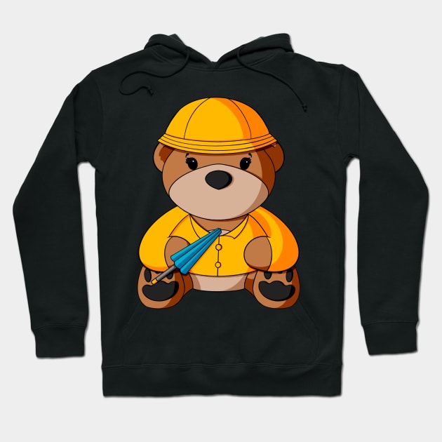 Rainy Day Teddy Bear Hoodie by Alisha Ober Designs